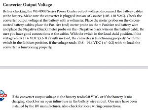 WFCO 8955LiS output voltage test.JPG
