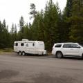 Bridge Bay Campground, Yellowstone. 
 
They call this a pull through-site, more like a pull over.