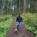 Walking the trails with Coco, Ainsworth SP, OR
