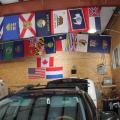 The famous Wall of Flags at ETI