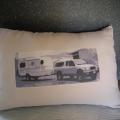 Trailer pillow - done with my inkjet printer.
